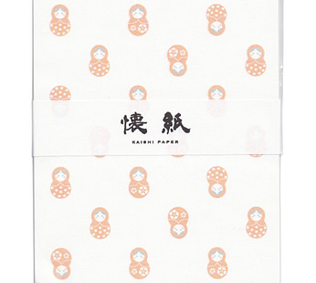 マトリョーシカ柄懐紙（30枚セット） 茶道 菓子受け お手拭き 郵送可能