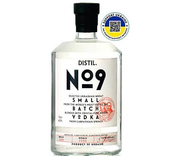 ウクライナ産 ウォッカ 「Vodka Distil No9～ディスティル～」700ml 1本 （ウオッカ:アルコール分 40％）