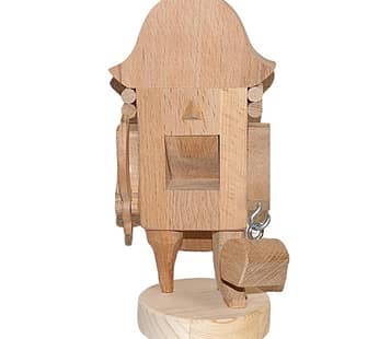 白木「クルミ割り人形 サーベル&宝箱を手に！17.5cm」おもしろい形の白木材料