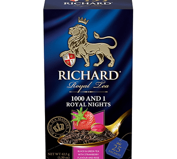 ロシア紅茶 Richard リチャード 「ロイヤル・ナイト」千夜一夜 1000 and 1 Royal Nights 紅茶42.5g/25枚（個包装）ティーバッグ フレーバードティー