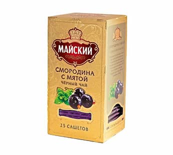 ロシア紅茶 МАЙСКИЙ マイスキー社 ティーバッグ「ブラックカラント＆ミント 2g×25p」セイロンティー